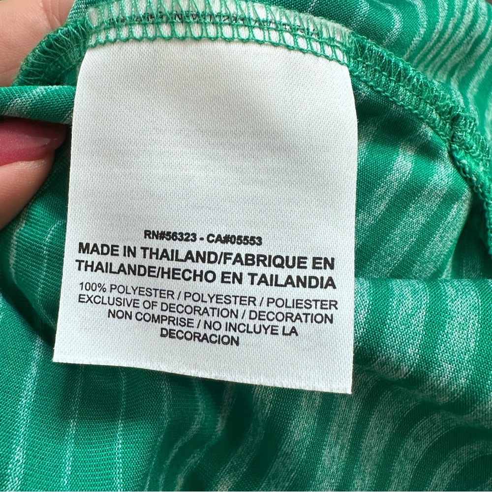 Nike Green Striped Polo Shirt - Picture 8 of 9